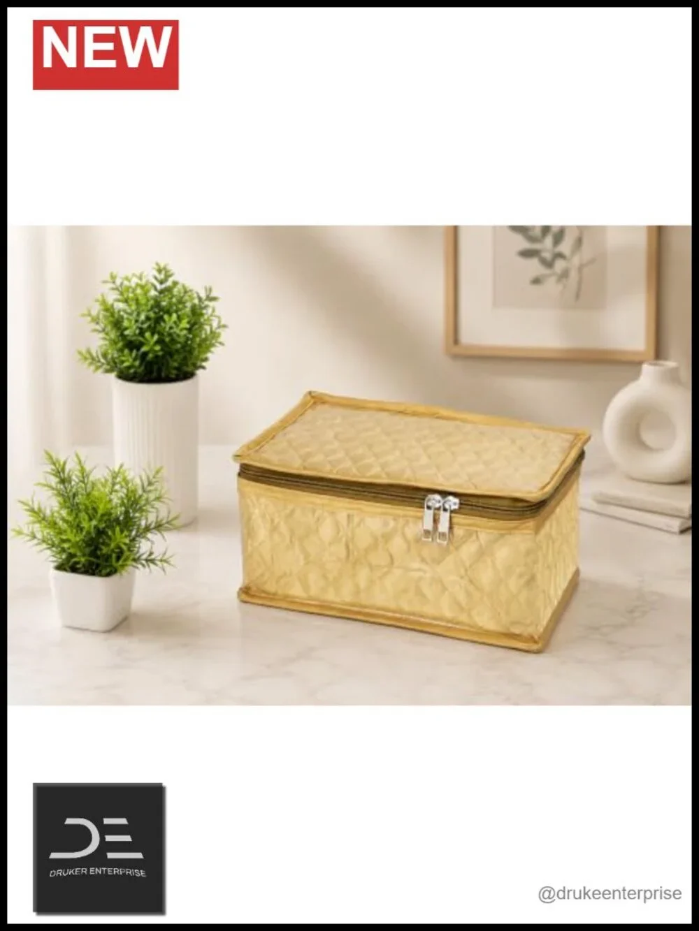 Set of 5 Satin Cosmetic Makeup Jewelry Organizer Pouches